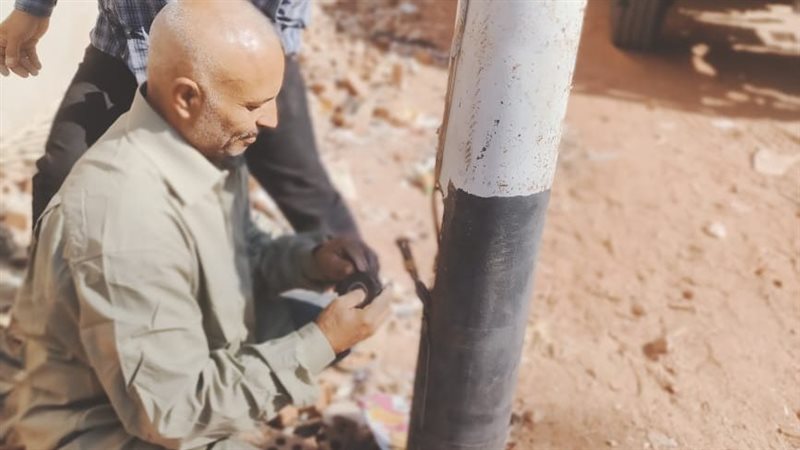 إصلاح أعمدة الإنارة