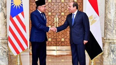 برنامج عمل مكثف لرئيس وزارء ماليزيا بالقاهرة، لقاء السيسي الأبرز
