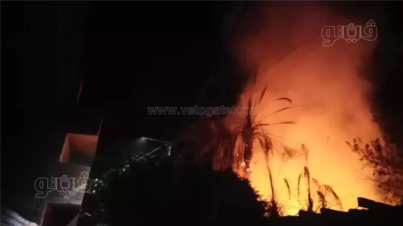 حريق بمحيط مكتب تموين