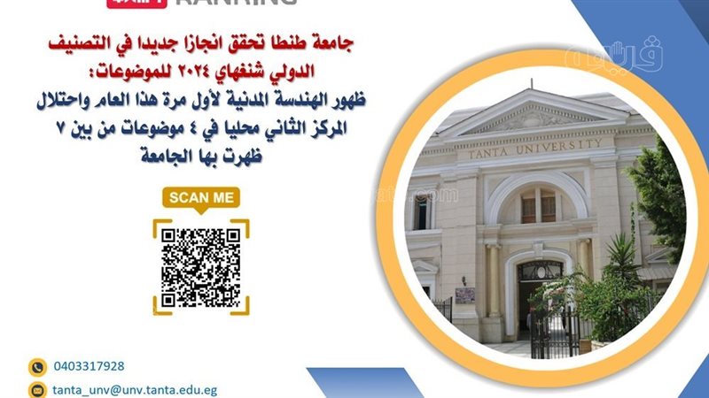 جامعة طنطا تحقق انجازا
