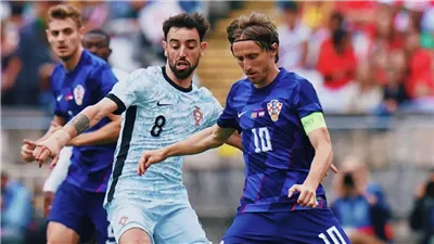 منتخب البرتغال يتقدم على كرواتيا 0/1 في الشوط الأول بدوري الأمم الأوروبية 