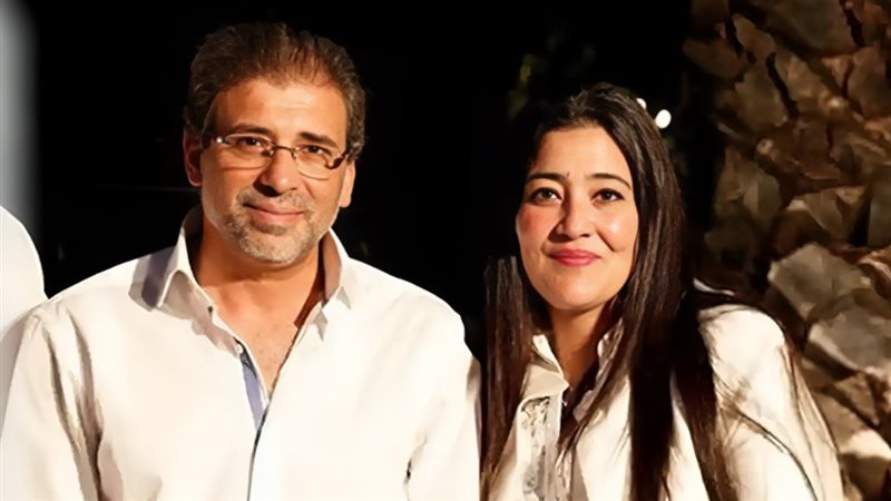 خالد يوسف وزوجته،
