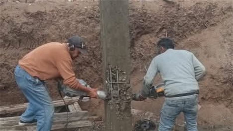إزالة أعمدة خرسانية