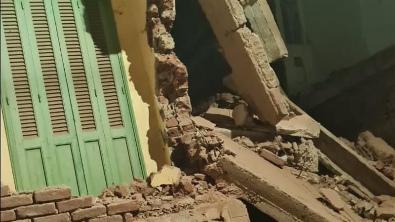صورة للعقار المنهار