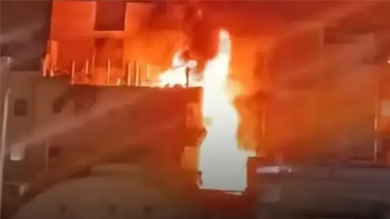  حريق عمارتين بأسوان،