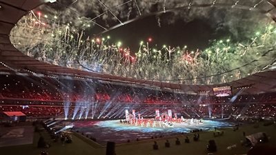 حفل افتتاح مبهر لبطولة كأس خليجي 26 قبل انطلاق مباراة الكويت وعمان (فيديو)