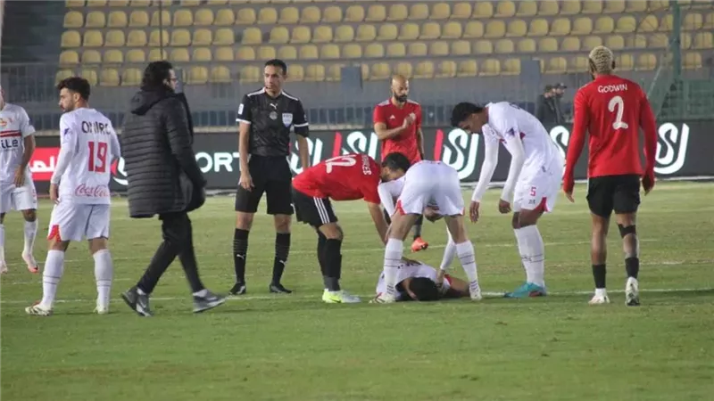 طارق مجدي خلال مواجهة