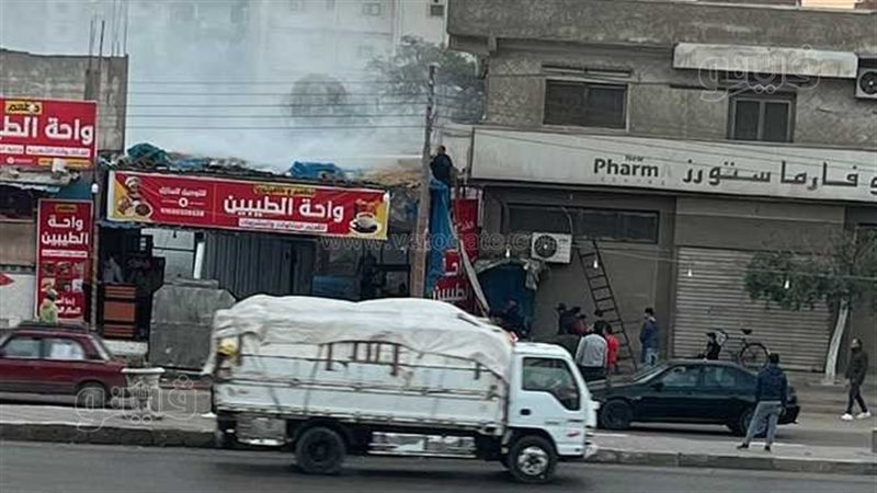 حريق هائل في مطعم
