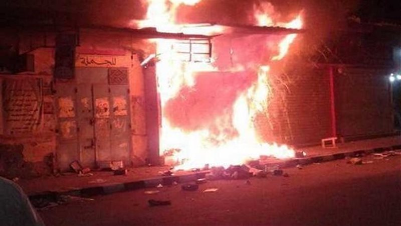 حريق بمحل بالبحيرة،