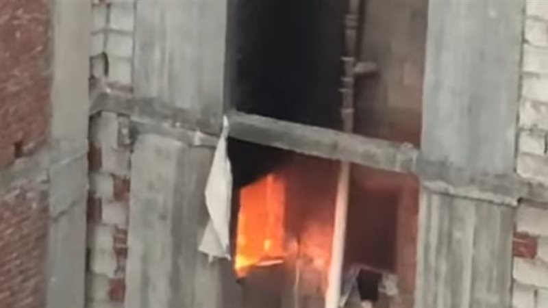 حريق شقة بالإسكندرية،