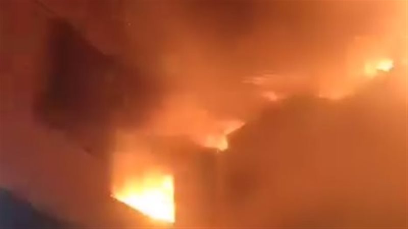 حريق منازل الزرايب