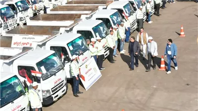 محافظ الدقهلية يشهد اصطفاف معدات مجابهة الأزمات والكوارث