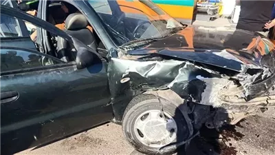 إصابة شخص في حادث تصادم سيارة ملاكي ودارجة نارية ببنها