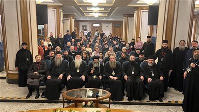 وفد الكنيسة الرومانية يتعرف على تاريخ دير المحرق بأسيوط