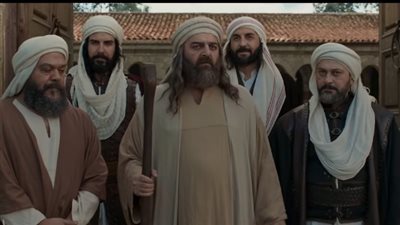 معاوية الحلقة 3، عمر بن الخطاب يتسلم مفاتيح بيت المقدس ومعاوية شاهدا على العهد مع أهلها