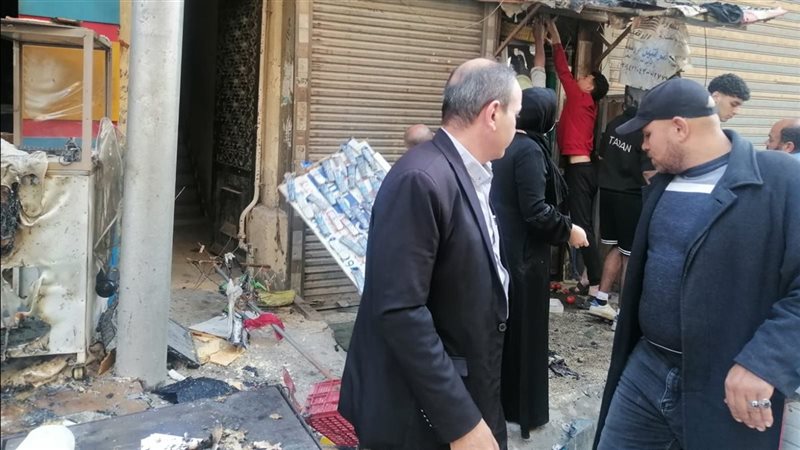 موقع حريق فرن بالمنصورة،