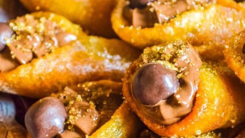 القطايف بالشيكولاتة