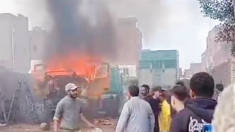 احتراق سيارة نقل
