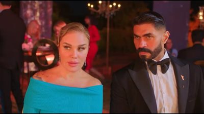  الحلقة 22 من مسلسل وتقابل حبيب، نيكول سابا تمازح فارس وليل على مشهد زفاف حازم