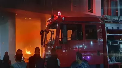 إخماد حريق اندلع في عقارين بالسيدة زينب