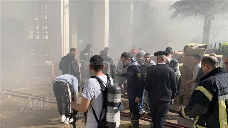 حريق بمحيط مبنى بريد