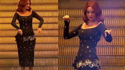 بحزام شاكيرا.. سيرين عبد النور تشعل إستديو أبلة فاهيتا بالرقص عشرة بلدي | فيديو