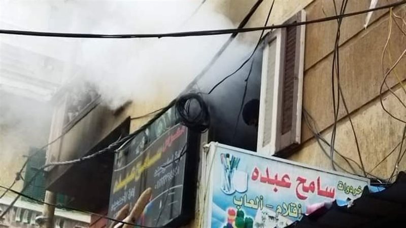 حريق مخزن لعب بالإسكندرية