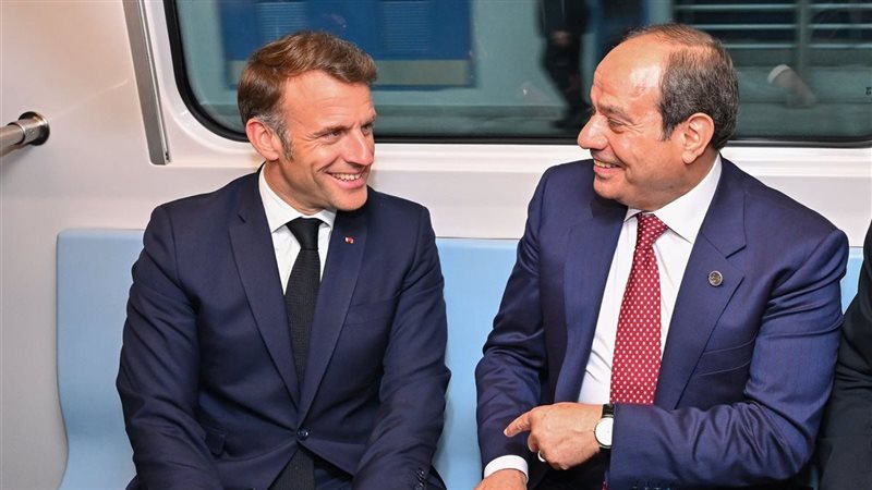 الرئيس السيسي وماكرون،