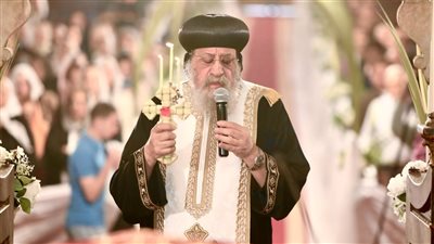 البابا تواضروس يترأس قداس أحد الشعانين بالكنيسة المرقسية في الإسكندرية (صور)