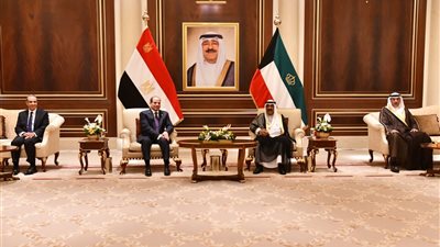 السيسي: حريصون على تعزيز التعاون الاقتصادي وزيادة حجم التبادل التجاري والاستثماري مع الكويت