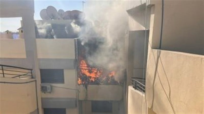 حريق مبنى الشئون