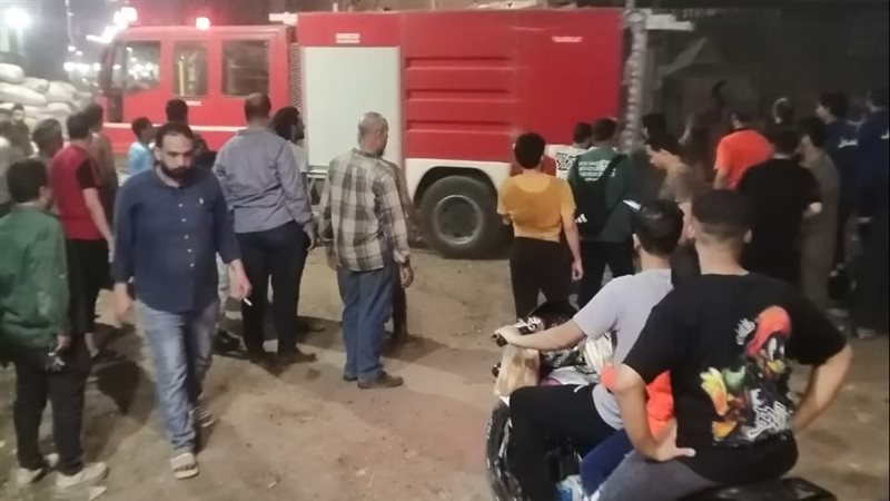 حريق مصنع نسيج بشبرا