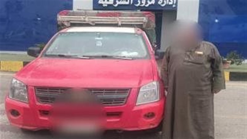 ضبط سائق نقل لتحميل