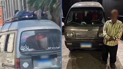ضبط سائق سمح لطفل بالجلوس أعلى سقف السيارة أثناء السير بسرعة في الإسكندرية (فيديو)