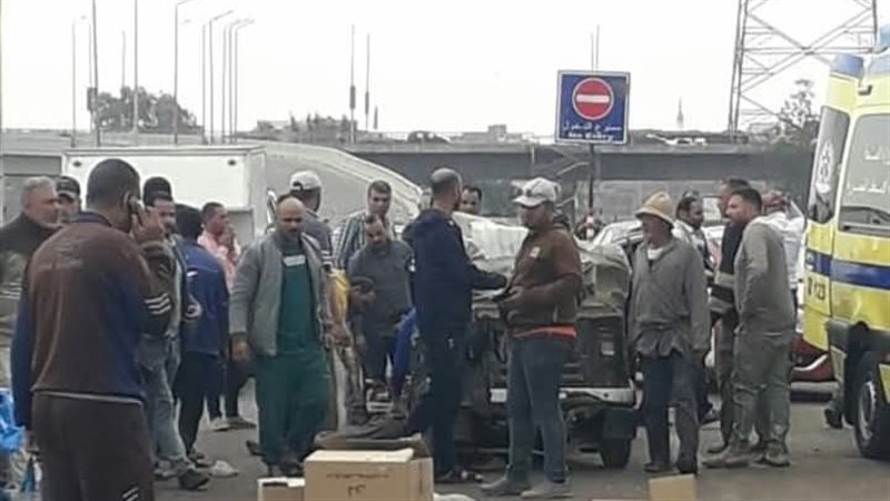 من موقع الحادث بالمنصورة،