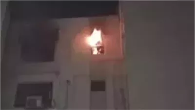 بينهم 3 أطفال، إصابة 5 أشخاص بحالات اختناق في حريق منزل ببنها