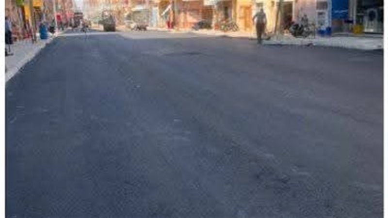 جانب من أعمال الرصف،