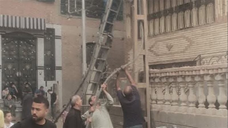 حريق. بمحول كهرباء