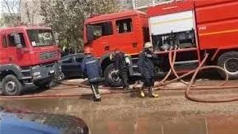 حريق مصنع أحذية بالمرج