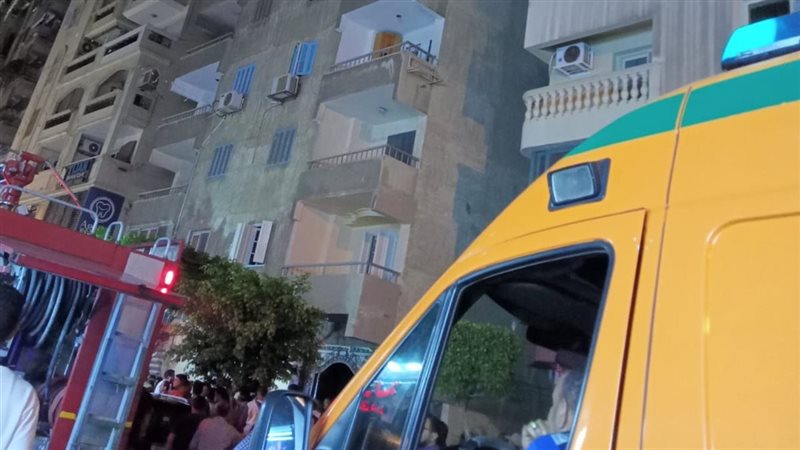 حريق شقة بالإسكندرية،