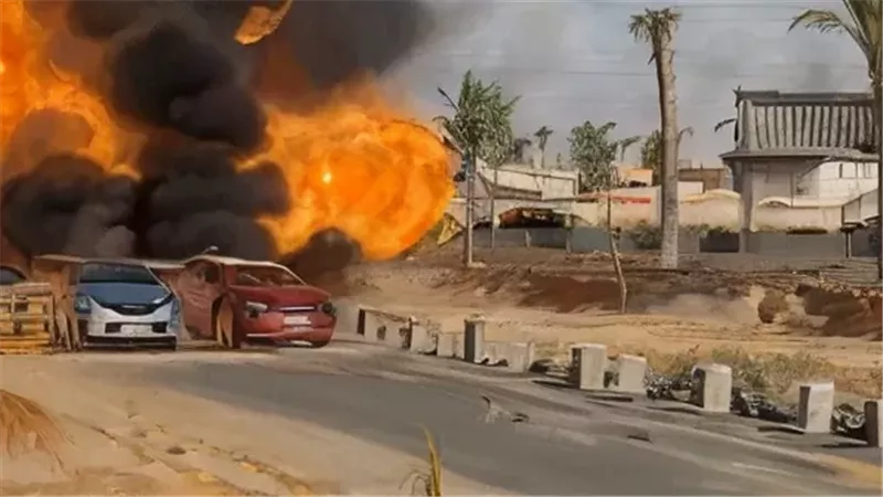 انفجار خط غاز