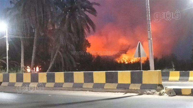 اندلاع حريق في حشائش