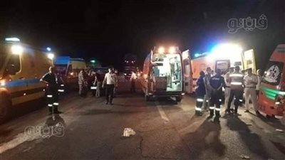بالأسماء، إصابة 23 شخصا في انقلاب أتوبيس عمال وردية بمدينة السادات
