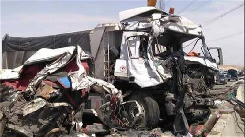حادث تصادم على طريق