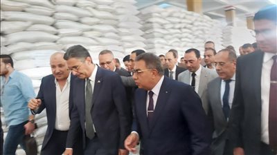 وزير التموين ومحافظ الدقهلية يتفقدان مضرب أرز بهرند بالمنصورة