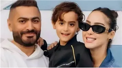 تامر حسنى يعلن خروج ابنه من العناية المركزة واستقرار حالته الصحية 