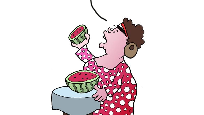 أسعار البطيخ في كاريكاتير