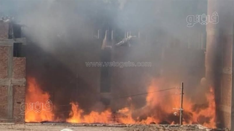 حريق مزرعة