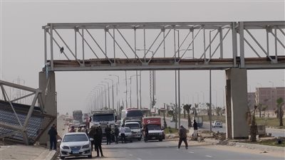 إصابة شخص في حادث عبور مشاة بطريق مصر – إسكندرية الزراعي بالقليوبية