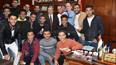 جامعة السادات تكرم المركزين الأول والثاني لكرة القدم ضمن فعاليات الدوري الرياضي